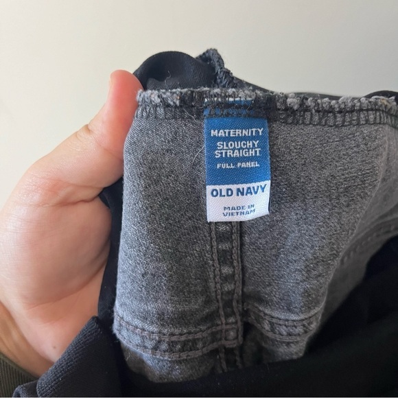 Old Navy Maternity Full Panel Slouchy Straight Distressed Gray Jeans 16 - Picture 11 of 11